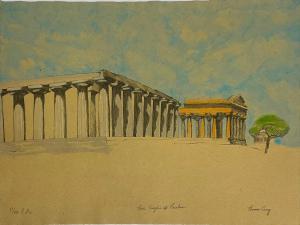 COREY THOMAS 1950,Three temples at Paestum,1983,Il Ponte Casa D'aste Srl IT 2024-04-24