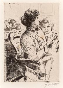 CORINTH Lovis 1858-1925,Mutter und Kind,1858,Zeller DE 2024-04-04
