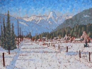 CORLETT Peter 1944,ALONG THE BACK ROAD, SLOCAN VALLEY,2008,Hodgins CA 2015-01-23