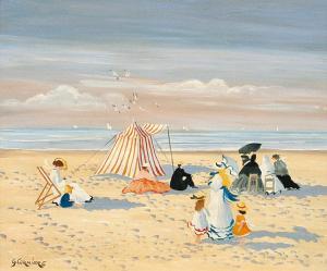 CORMIERE Gaston 1900-1900,Crinoline sur la plage,Boisgirard & Associés FR 2009-11-29