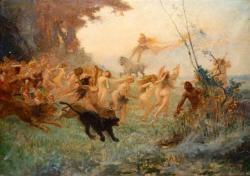 CORMON Fernand 1845-1924,Bacchanale de nymphes et satyres,1890,Cornette de Saint Cyr FR 2020-10-06