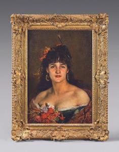 CORMON Fernand 1845-1924,Portrait d'une gitane,Beaussant-Lefèvre FR 2023-02-24