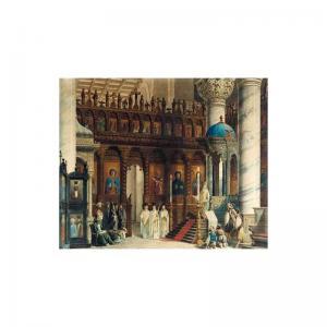 CORNAGLIA Carlo 1800-1800,the interior of a byzantine church,Sotheby's GB 2003-11-18