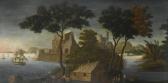 CORNE Michele Felice 1752-1845,LANDSCAPE WITH SHIP LEAVING THE HARBOR,1790,Sotheby's GB 2012-09-27