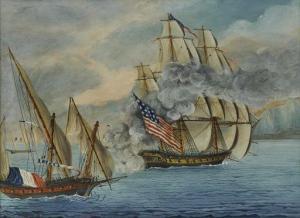 CORNE Michele Felice,The Ship "Mount Vernon" of Salem Engaging French P,1799,Grogan & Co. 2020-06-14