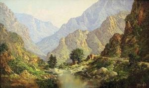 Cornelis de JONGH Gabriel 1913-2004,River Through a Valley,Strauss Co. ZA 2014-04-23
