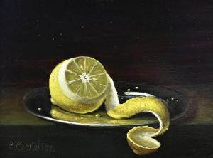 CORNELISZ C 1900-1900,Still life with peeled lemon,Twents Veilinghuis NL 2024-01-11