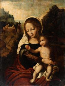 CORNELIUS VAN CLEVE 1520-1567,La Vierge à l'Enfant dans un ,Artcurial | Briest - Poulain - F. Tajan 2014-11-18