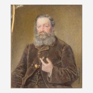 CORNELLE ISBERT Camille 1825-1911,Miniature Portrait of Mr. Oscar Tartaral,1888,Freeman 2023-02-14