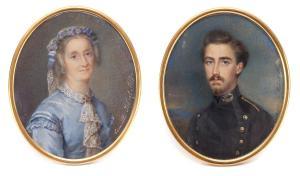 CORNELLE ISBERT Camille 1825-1911,portraits — Lech Mniszech and Anna Elżbieta Poto,1869,Desa Unicum 2022-11-09