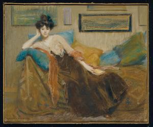 CORNILLIER Pierre Emile 1862-1946,Elégante allongée sur un canapé,1905,Christie's GB 2020-09-22