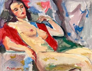 CORNU Gilles 1947,Femme nue au gilet rouge,Millon & Associés FR 2023-02-03