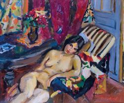 CORNU Pierre 1895-1996,MODÈLE NU ENDORMI,Pillon FR 2010-03-14