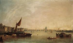 CORNWALL W.H 1800-1800,Waterloo Bridge with St. Paul's in the distance,1820,Christie's GB 2000-06-16