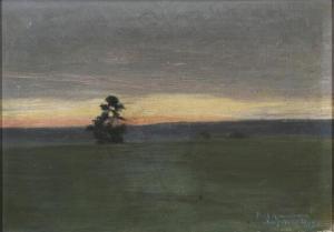 CORONA Poul 1872-1945,Evening in Sarpsborg, Norway,1895,Bruun Rasmussen DK 2018-11-26