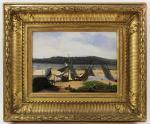 Corot Jean Baptiste Camille 1796-1875,Beached Sailboats And Shipwrights,Kaminski & Co. US 2023-12-29
