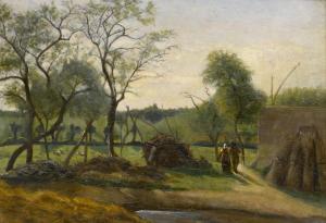 Corot Jean Baptiste Camille 1796-1875,LANDSCAPE WITH PASAYNNES,Mellors & Kirk GB 2010-09-09