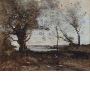 Corot Jean Baptiste Camille 1796-1875,Le Gros Arbre au Bord de l'Etang,William Doyle US 2015-05-05