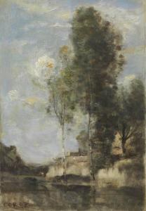 Corot Jean Baptiste Camille 1796-1875,Paysage aux bouleaux argentés,1865,Christie's GB 2013-04-29
