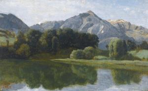 Corot Jean Baptiste Camille 1796-1875,UN LAC DE L'OBERLAND,1842,Sotheby's GB 2013-11-20