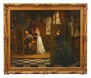 CORRENS Jozef Cornelius 1814-1907,The Artist's Studio,1858,Hindman US 2019-09-04