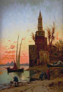 CORRODI Herman David Salomon 1844-1905,On the banks of the Nile,Christie's GB 2010-06-15