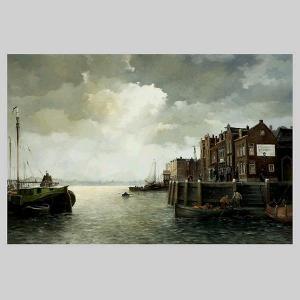 Corsius F.L 1933-2013,Harbor Scene,Auctions by the Bay US 2008-02-03