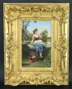 CORTAZZO Oreste 1836-1889,Jeune fille à la fleur,Auxerre Enchères FR 2024-04-07