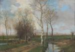 CORTER M,DUTCH LANDSCAPE WITH TRAVELLERS,Halls Auction Services CA 2010-05-10