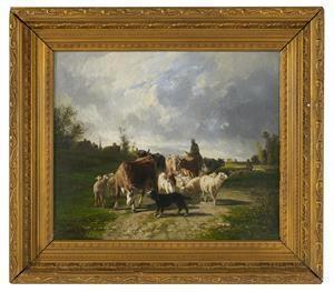 CORTES André 1866,On the Road to the Market,New Orleans Auction US 2021-06-05
