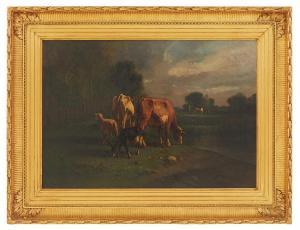 CORTES Antonio Cordero 1827-1908,Cows, Sheep and Goat in the Pasture,New Orleans Auction 2023-03-25