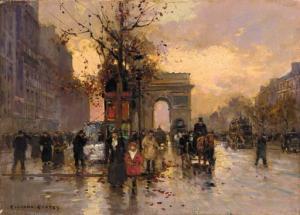 CORTES Edouard Leon 1882-1969,Champs-Elysées-L'Arc de Triomphe,Christie's GB 2001-05-02