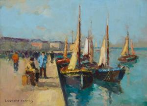 CORTES Edouard Leon 1882-1969,Le Port,John Moran Auctioneers US 2024-04-10