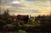 CORTES Y AGUILAR Andres 1810-1879,Couple de bergers et son troupeau,Osenat FR 2018-11-18