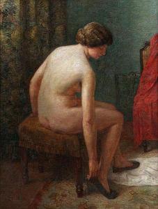 Corthals Leon 1877-1935,Seated nude,Bernaerts BE 2017-03-21