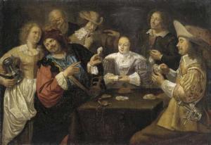 COSSIERS Jan 1600-1671,The Card Players,Christie's GB 2002-04-03