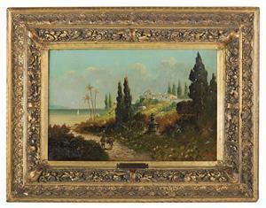 COSTA A 1800-1800,Coastal Mediterranean Landscape,New Orleans Auction US 2021-10-24