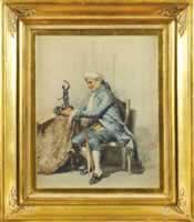 COSTA da Luigi 1800-1800,Ritratto di collezionista in costume settecente,Colasanti Casa D'Aste Roma 2016-10-25