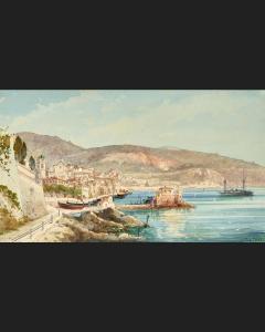 COSTA Emmanuel 1833-1921,VUES DE VILLEFRANCHE,Besch Cannes Auction FR 2023-12-30