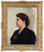 COSTA Giuseppe 1852-1912,Profile Portrait of an Italian Beauty,Brunk Auctions US 2020-07-31