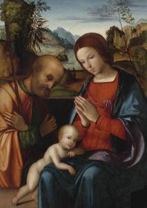 COSTA Lorenzo I 1460-1535,The Holy Family,Christie's GB 2021-10-14