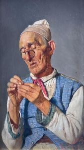 COSTANTINI Giuseppe 1844-1894,Gentleman Threading a Needle,1879,David Duggleby Limited GB 2023-03-17