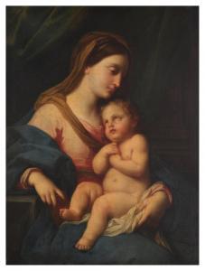 COSTANZI Placido,Madonna and Child before a green curtain faintly,1751,Sotheby's 2023-10-06