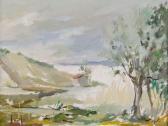 COSTE Andre 1900-1972,Paysage du bord du lac de Neuchâtel,Dogny Auction CH 2012-11-27
