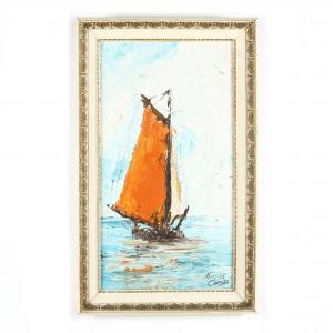 COSTELLO Homer 1900-1900,Painting of a Sailboat,Leland Little US 2019-09-02