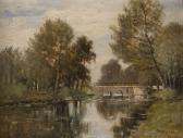 COSTER Jan herman 1846-1920,View of the park pond,Hargesheimer Kunstauktionen DE 2022-09-07