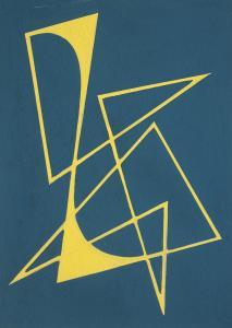 COSTIGLIOLO José Pedro 1902-1985,Forma amarilla en fondo azul,1956,Castells & Castells UY 2017-01-13