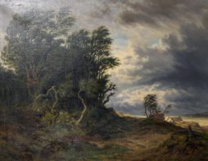 COTELLE HEBERT Armand 1827,A Windswept Coastal Landscape,1872,John Nicholson GB 2019-07-31