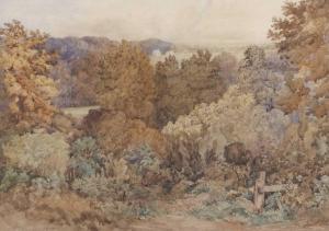 COTMAN John Joseph 1814-1878,View over a wooded valley,1870,Keys GB 2024-03-28