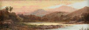 COTO Luis 1830-1891,Pink Clouds over Mountains in Riverscape,Simpson Galleries US 2020-02-15